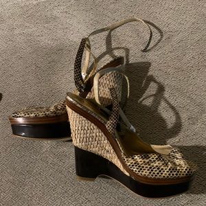 Vintage Bebe Platform Sandals with straps